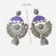 Purple Oxidized Mirror Heavy Jhumka